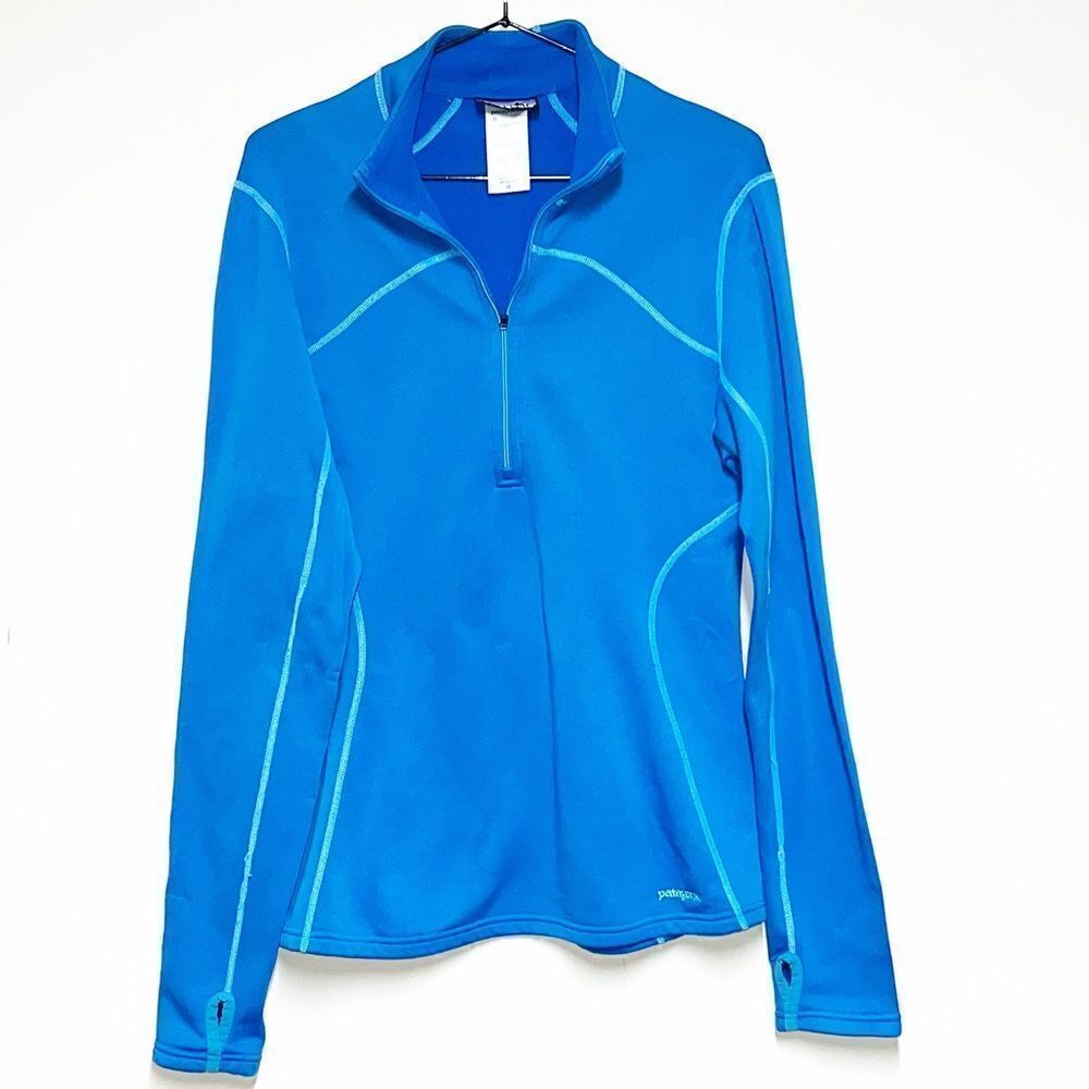Patagonia Womens S 1/4 Zip Pullover Fleece Long Sleeve Thumbholes Polartec Sz M